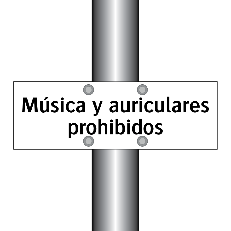 Música y auriculares prohibidos