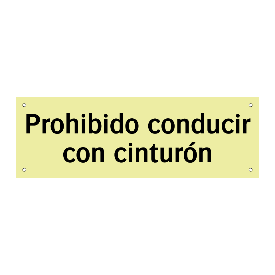 Prohibido conducir con cinturón