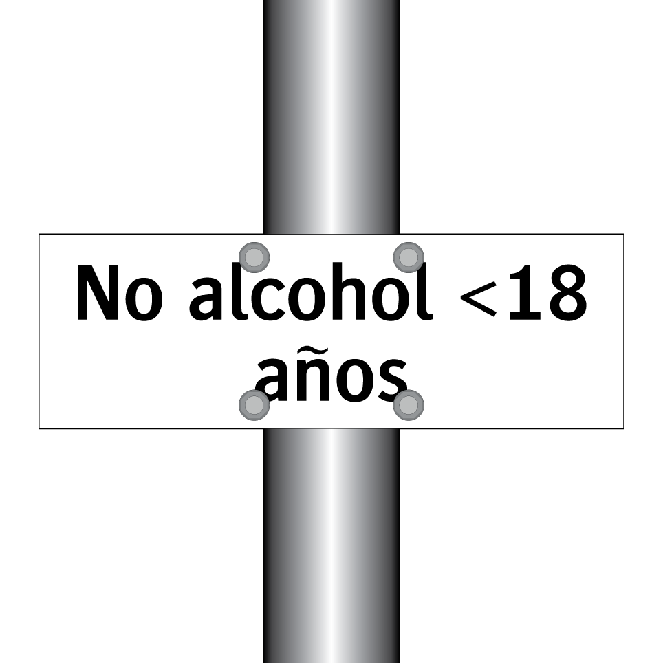 No alcohol <18 años