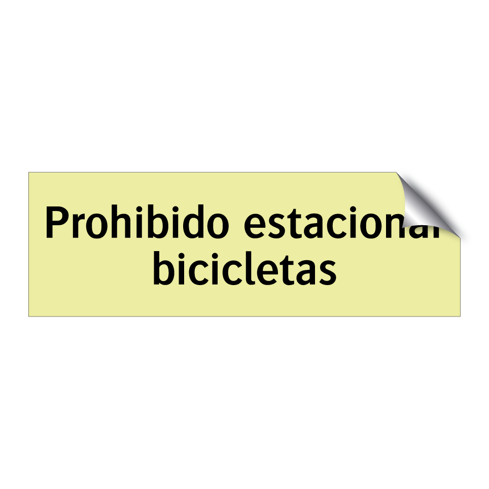 Prohibido estacionar bicicletas