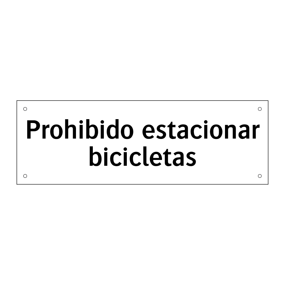 Prohibido estacionar bicicletas