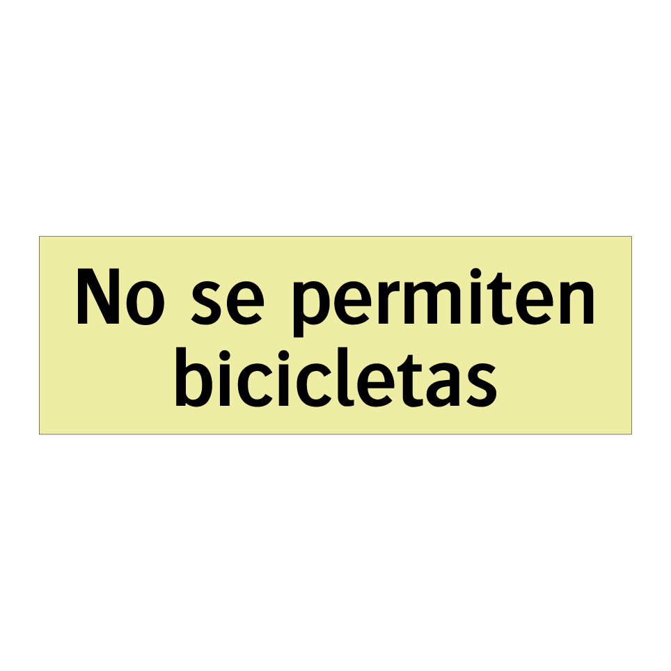 No se permiten bicicletas