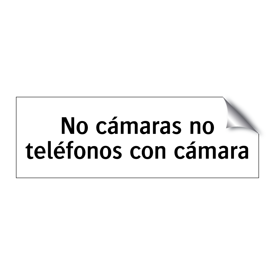 No cámaras no teléfonos con cámara