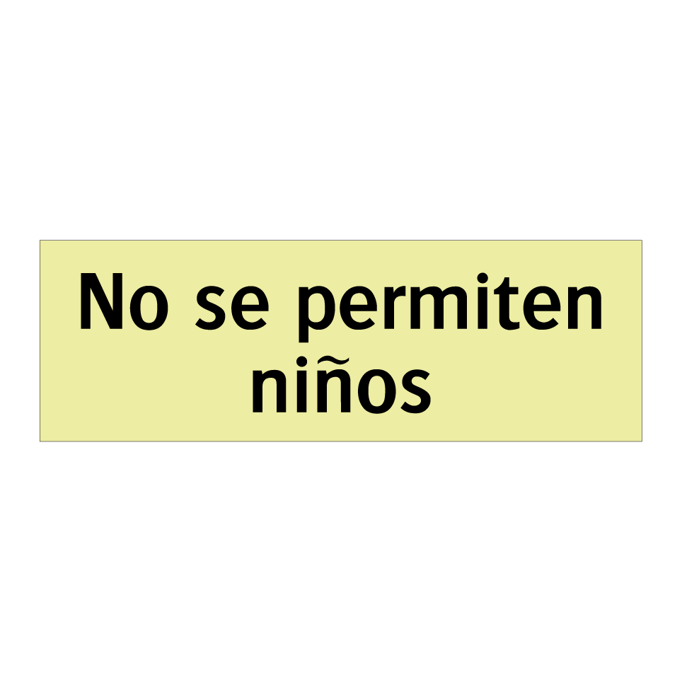 No se permiten niños