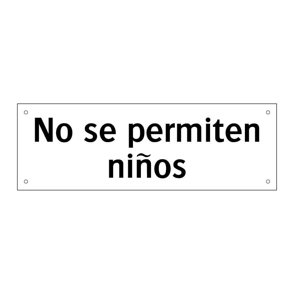 No se permiten niños