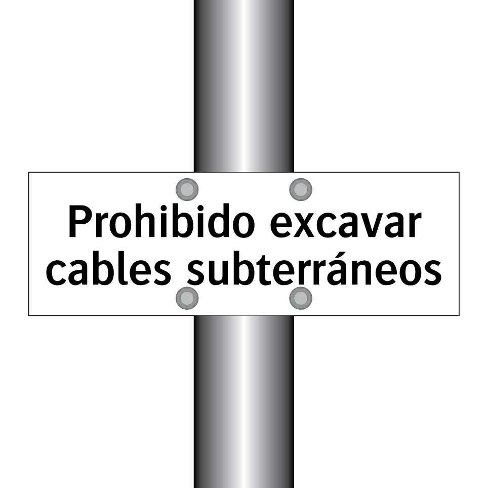Prohibido excavar cables subterráneos