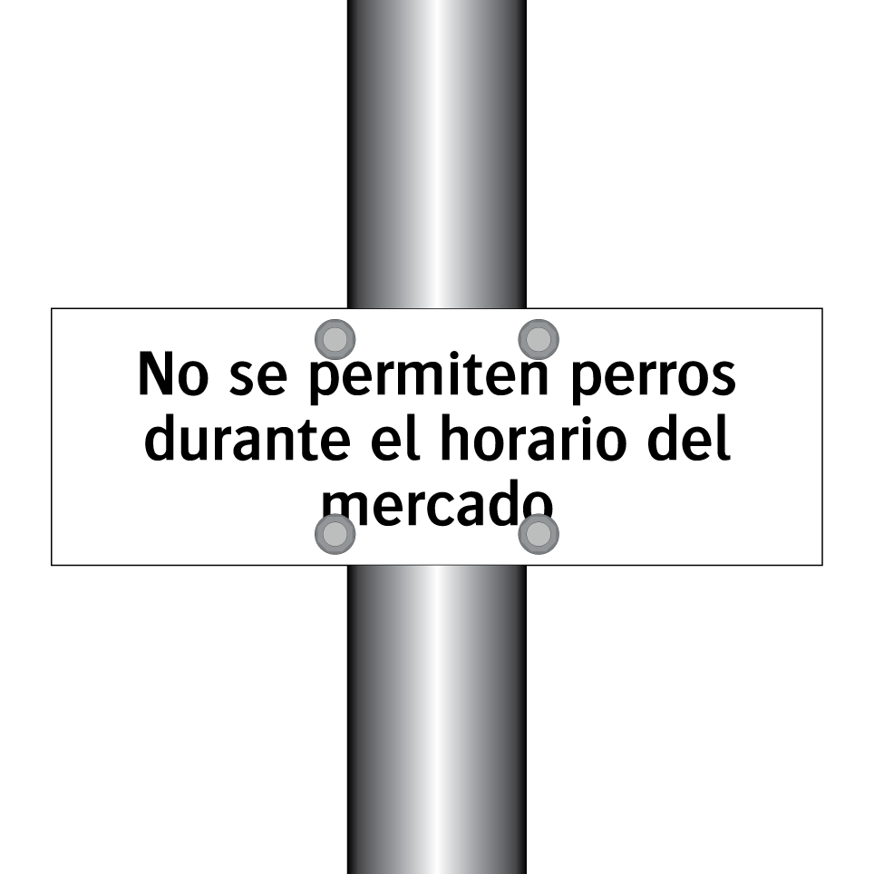 No se permiten perros durante el horario del mercado