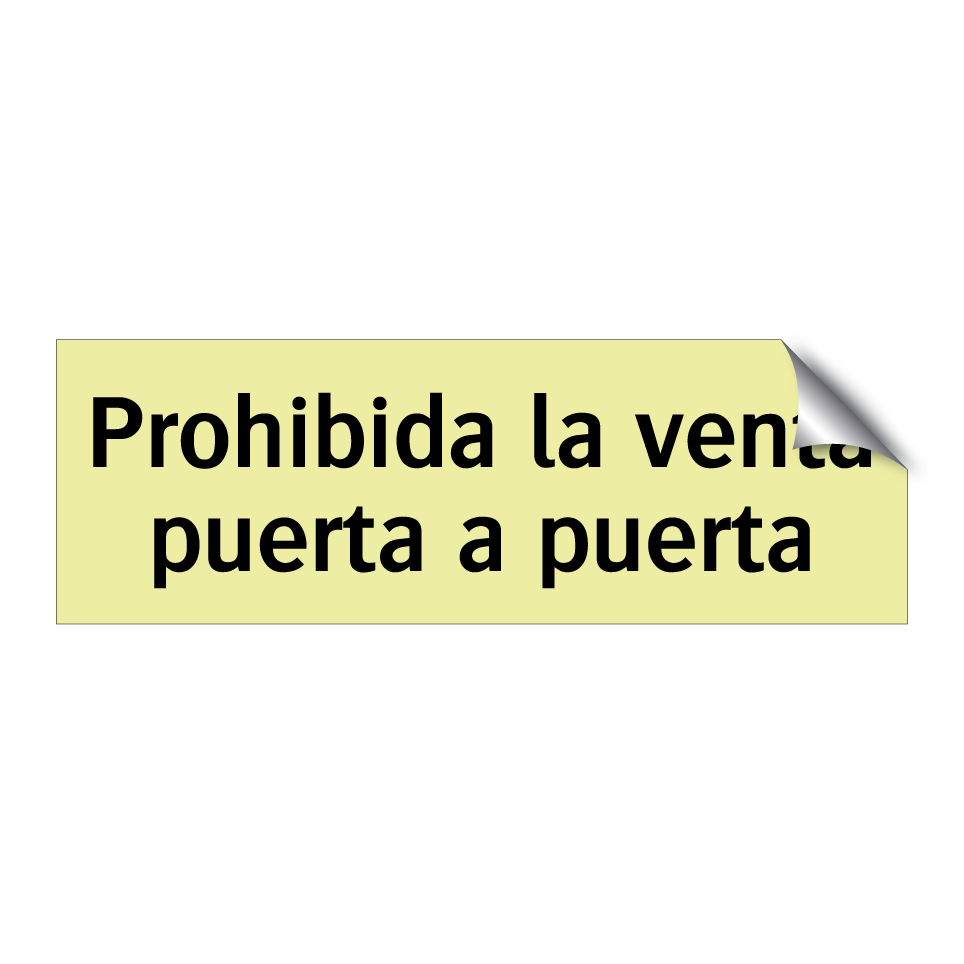 Prohibida la venta puerta a puerta