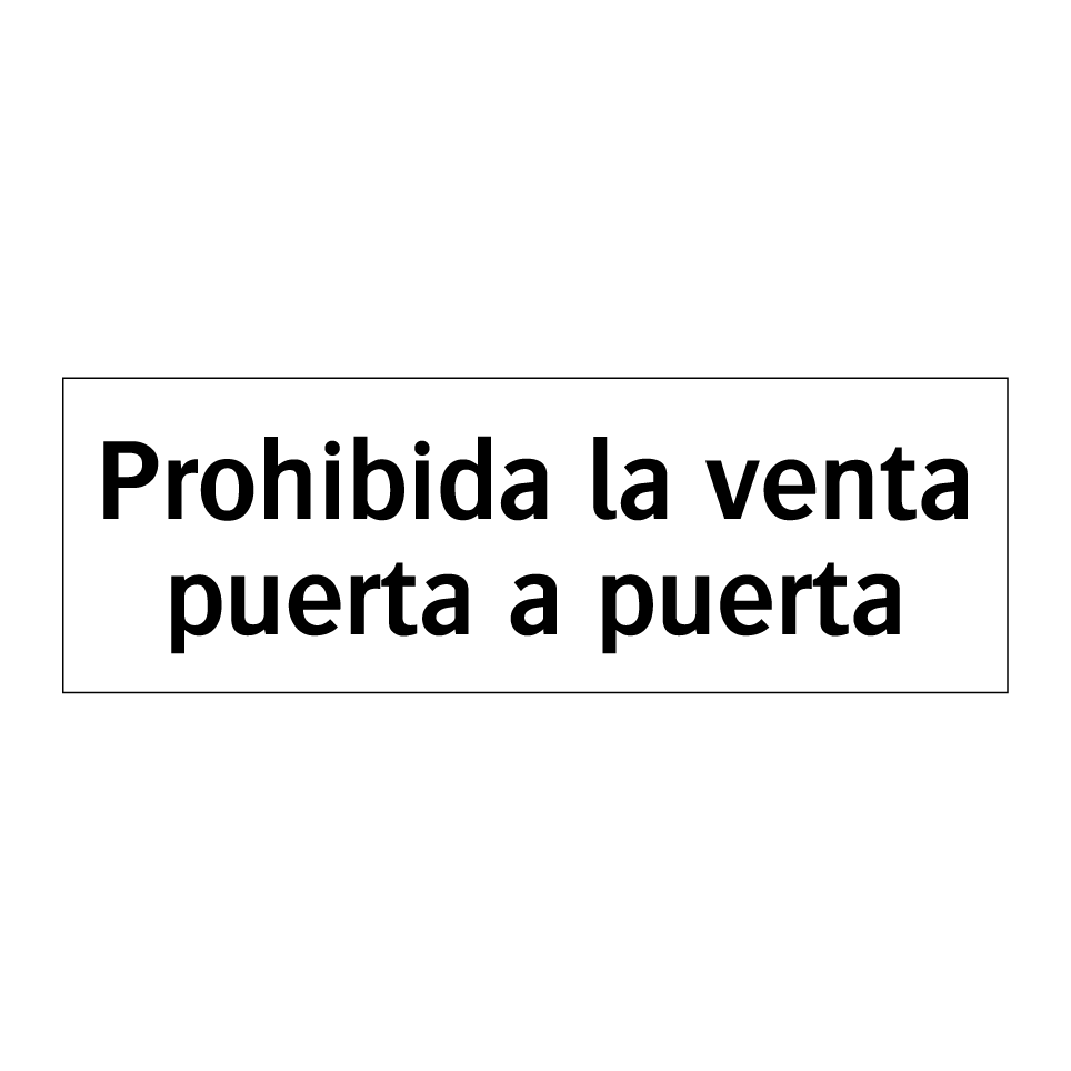 Prohibida la venta puerta a puerta