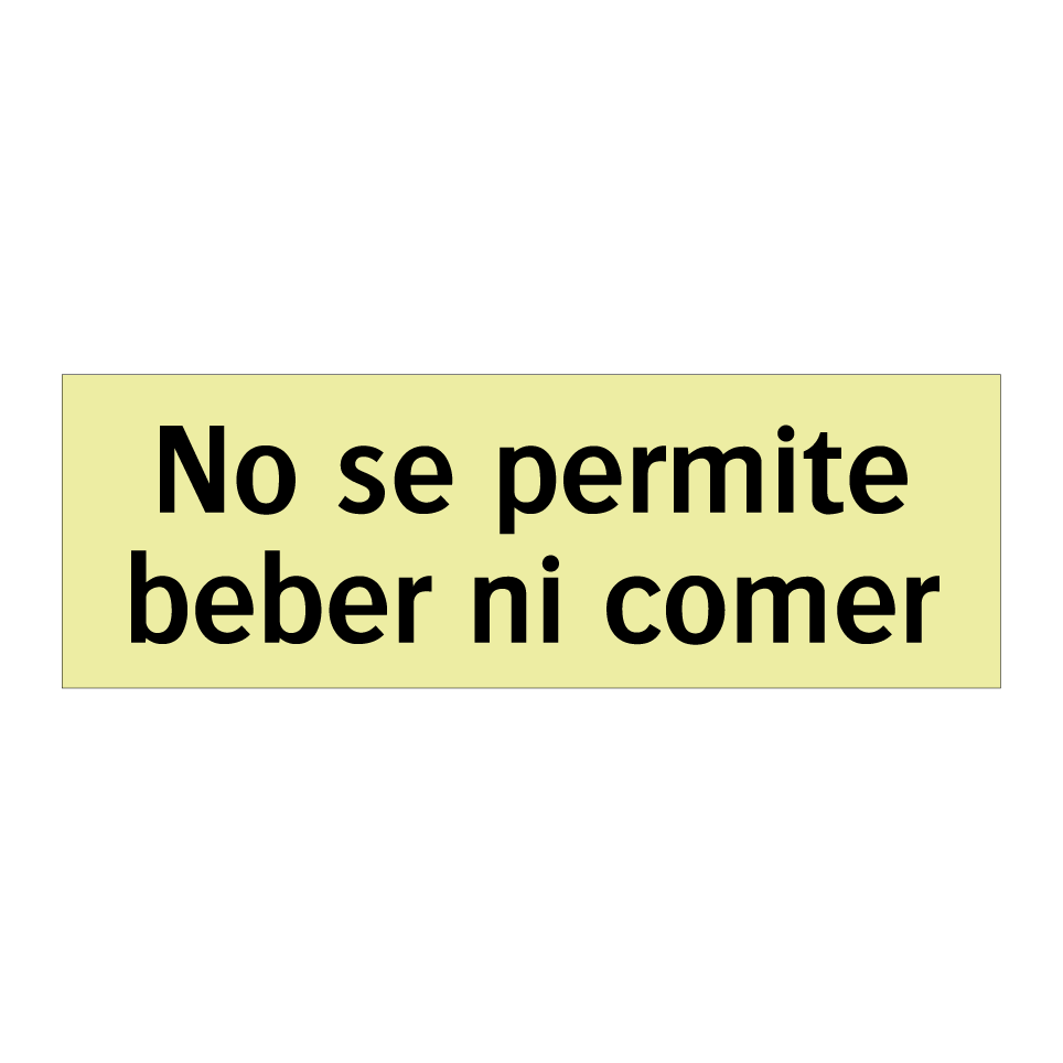 No se permite beber ni comer