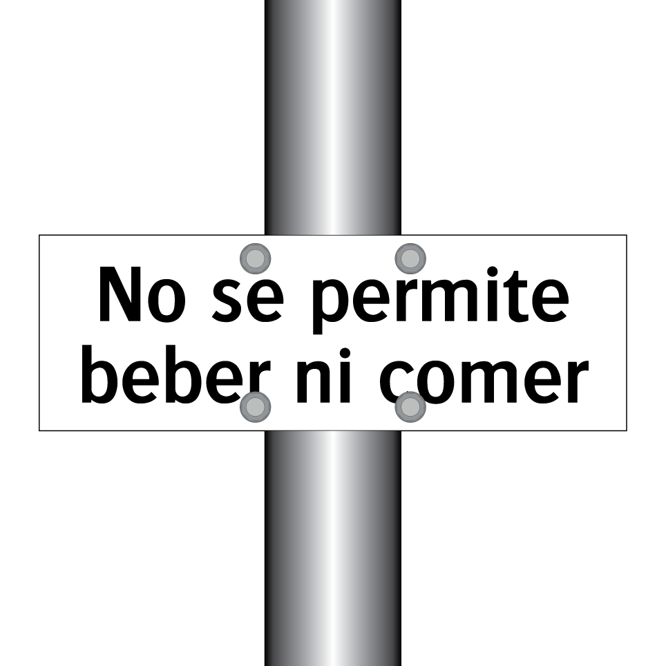 No se permite beber ni comer