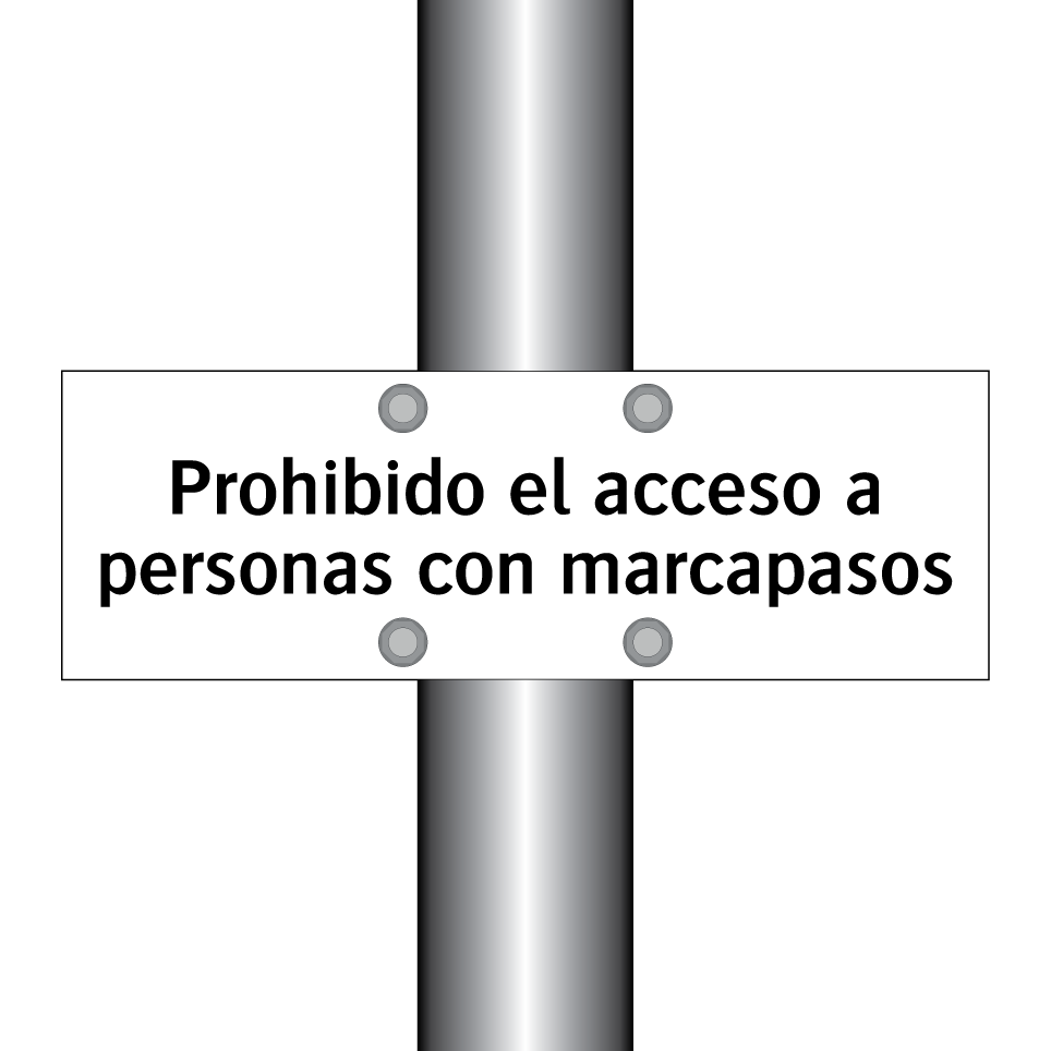 Prohibido el acceso a personas con marcapasos