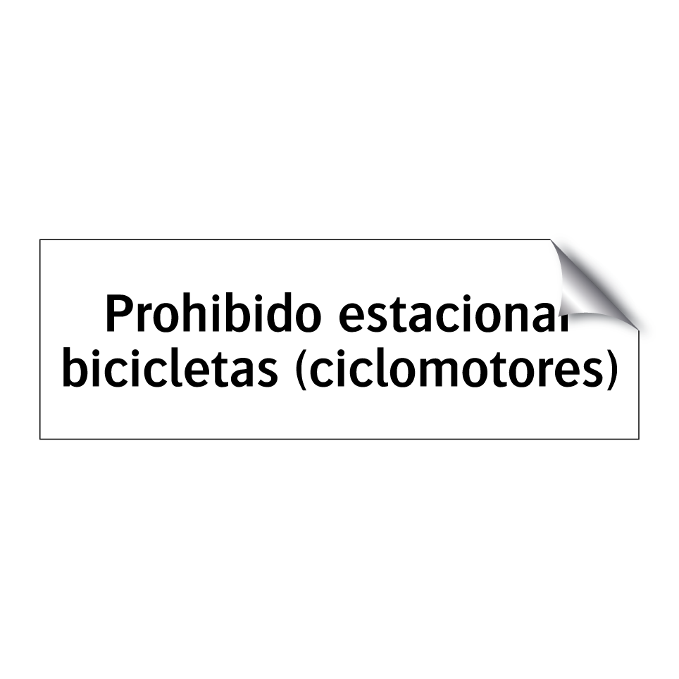 Prohibido estacionar bicicletas (ciclomotores)