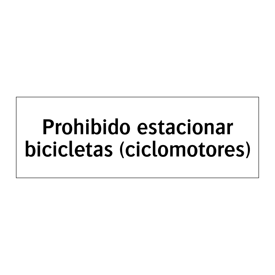 Prohibido estacionar bicicletas (ciclomotores)