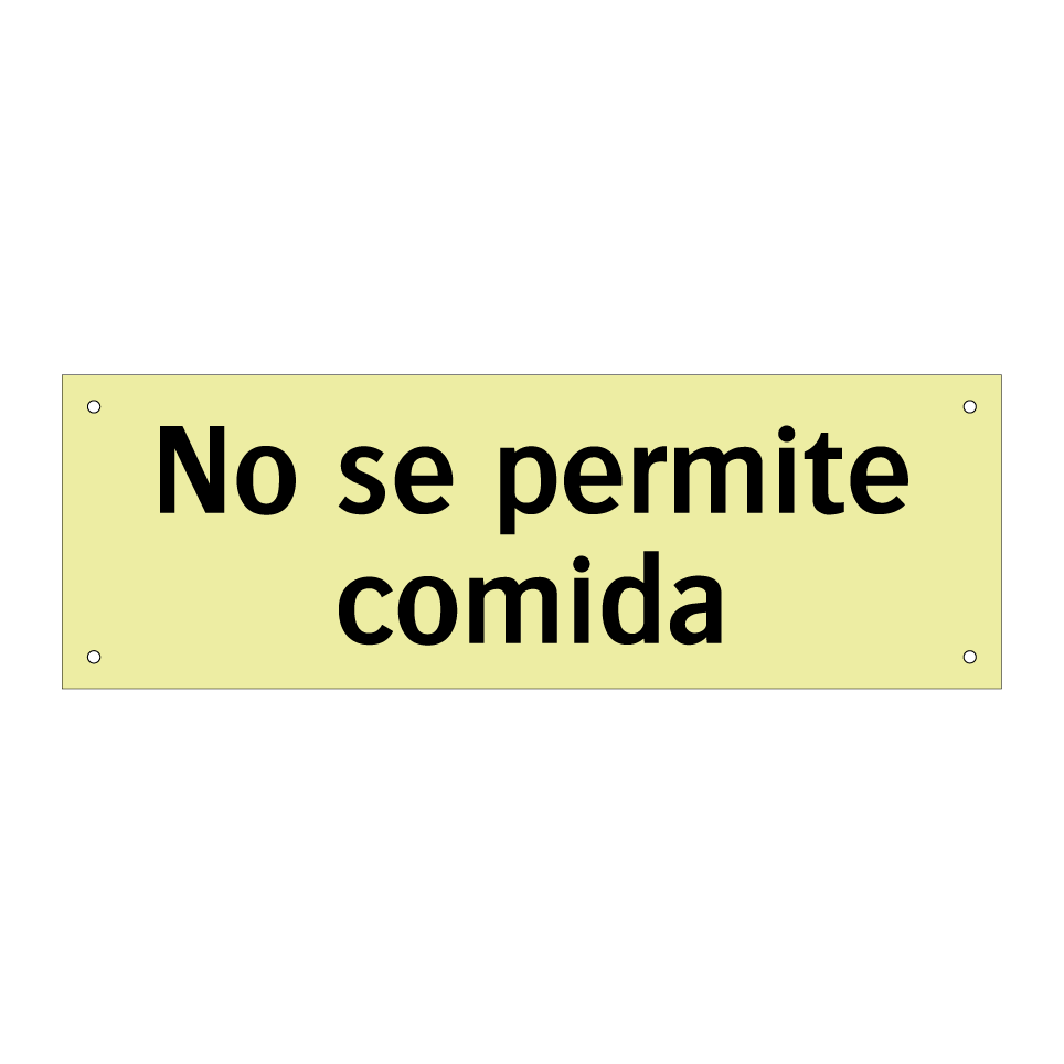 No se permite comida