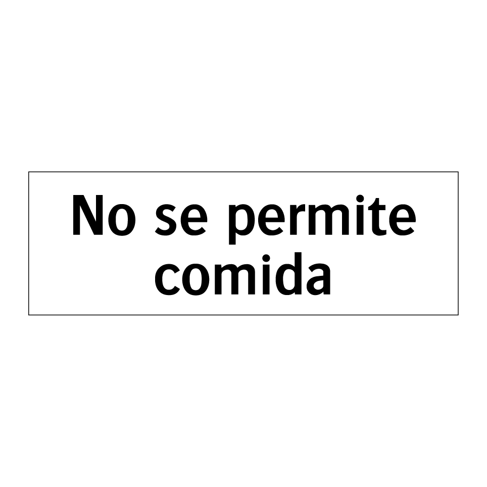No se permite comida