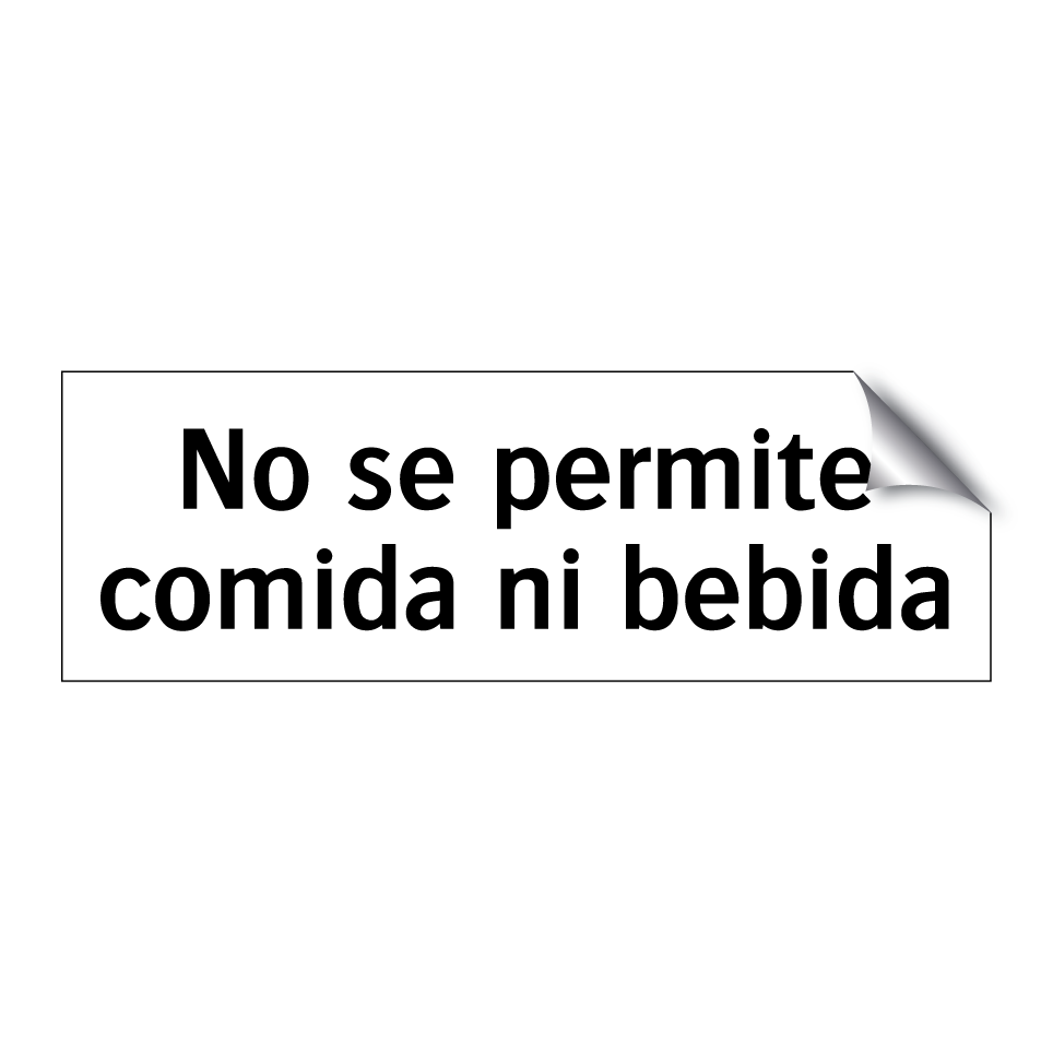 No se permite comida ni bebida