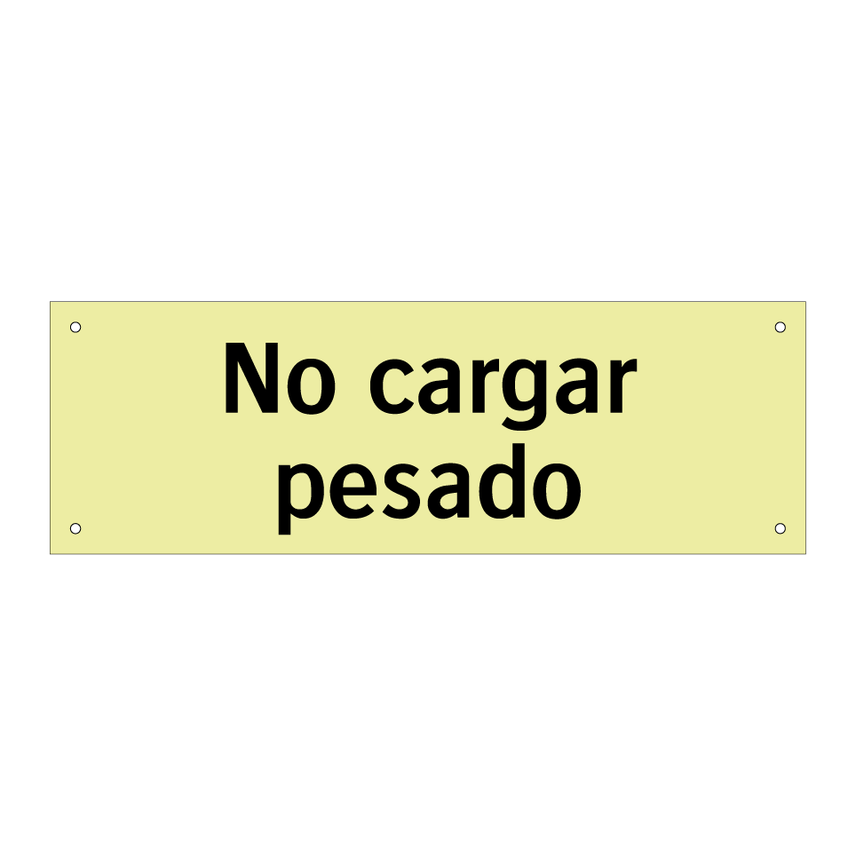 No cargar pesado