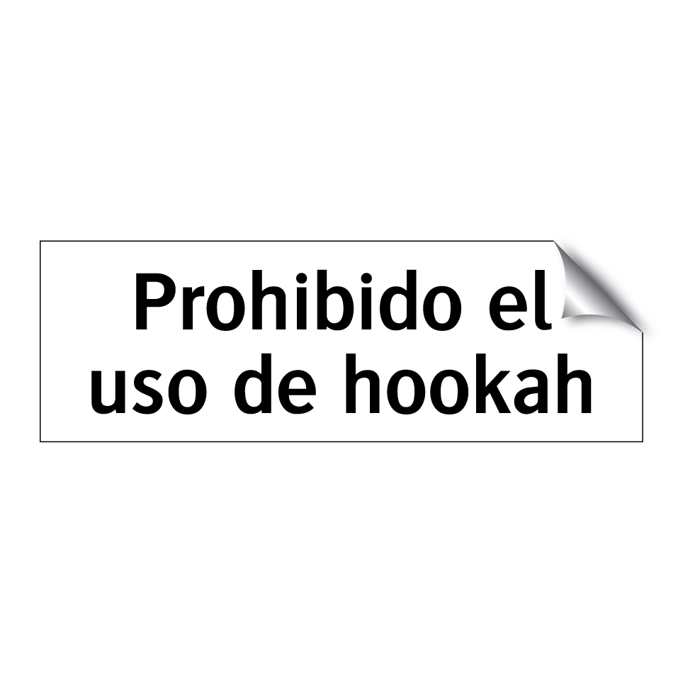 Prohibido el uso de hookah