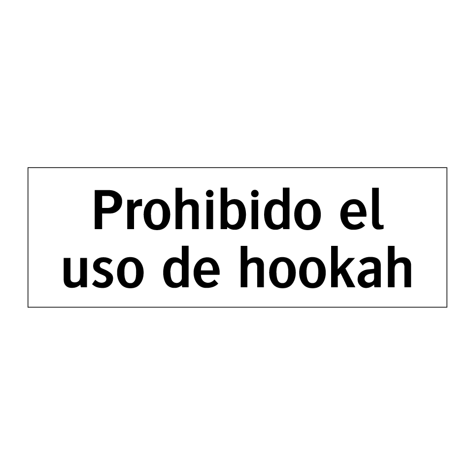 Prohibido el uso de hookah