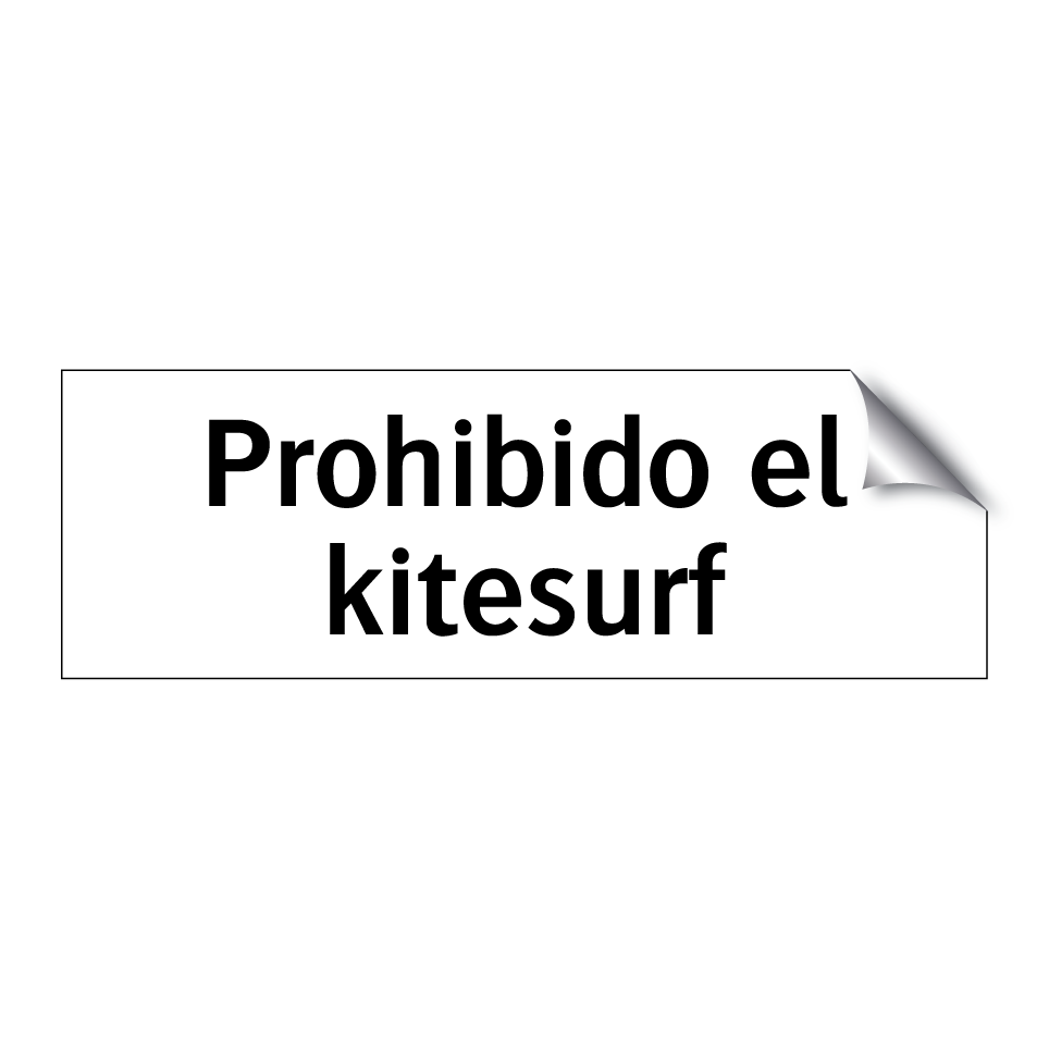 Prohibido el kitesurf