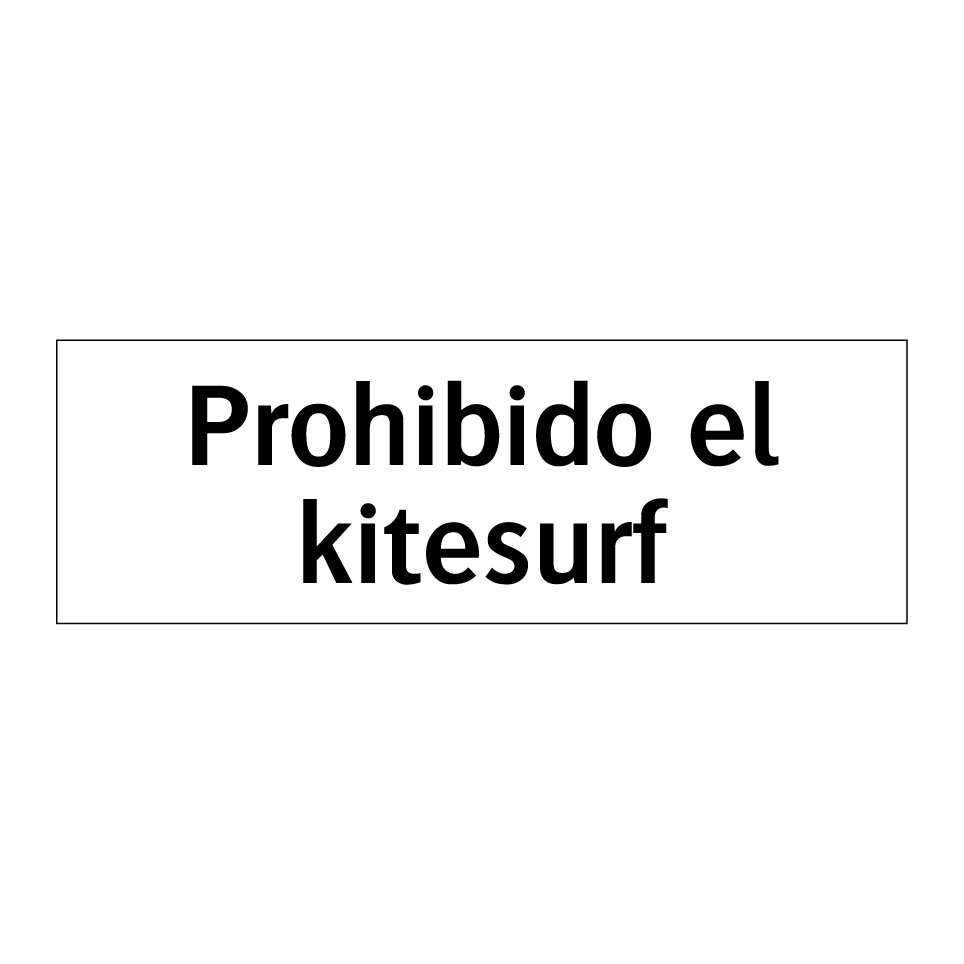 Prohibido el kitesurf