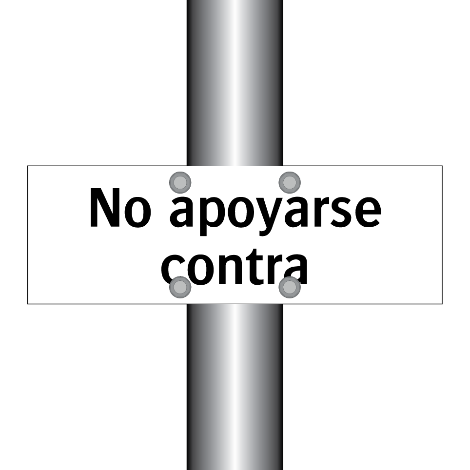 No apoyarse contra