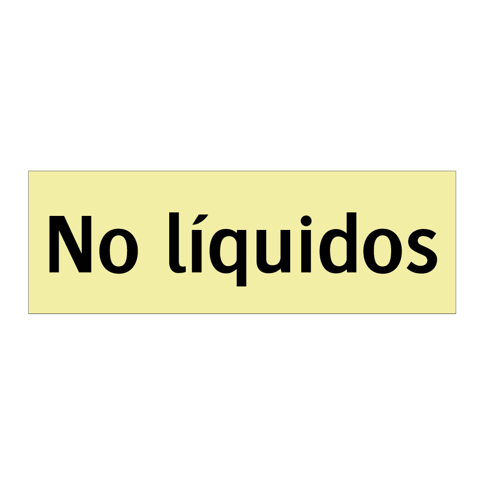 No líquidos