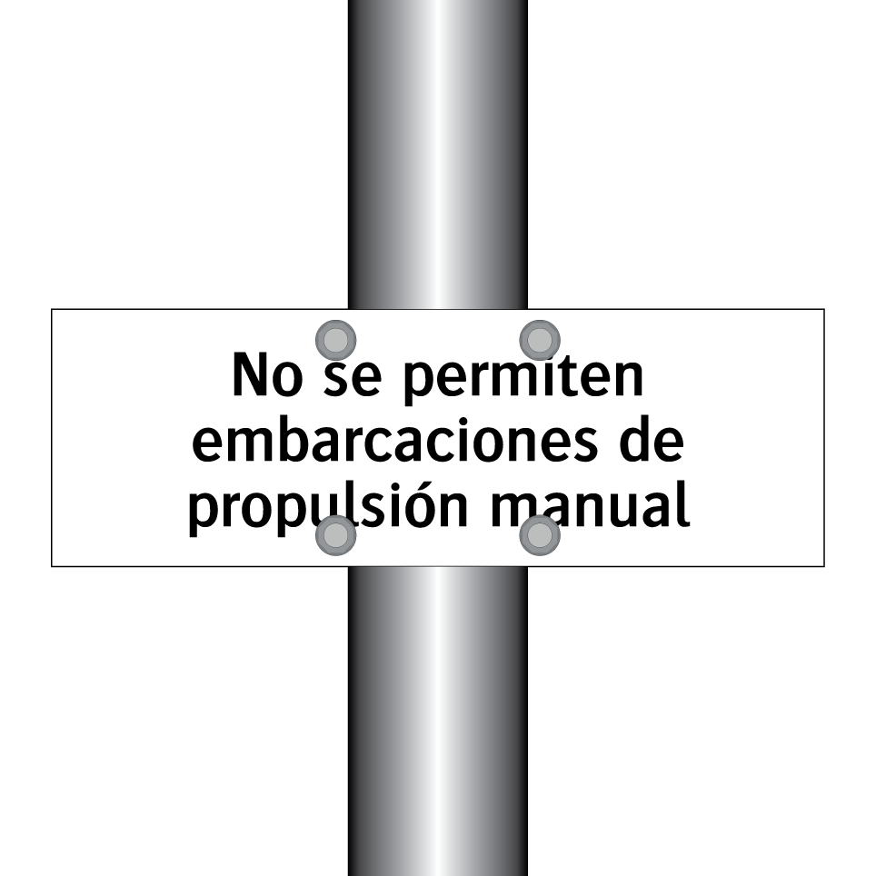 No se permiten embarcaciones de propulsión manual
