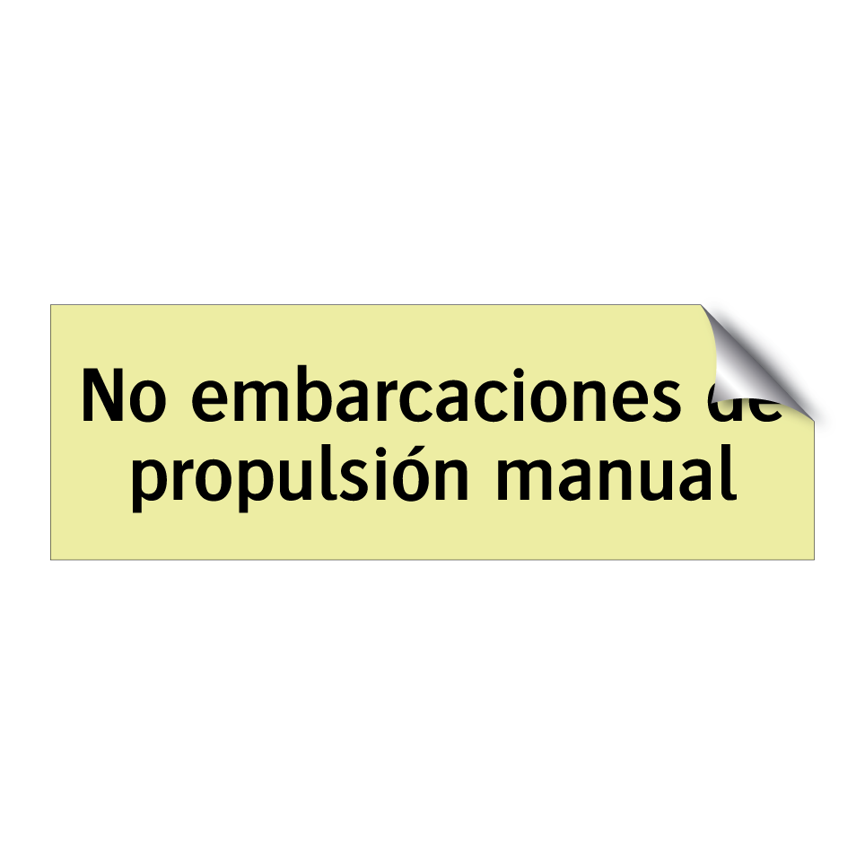 No embarcaciones de propulsión manual