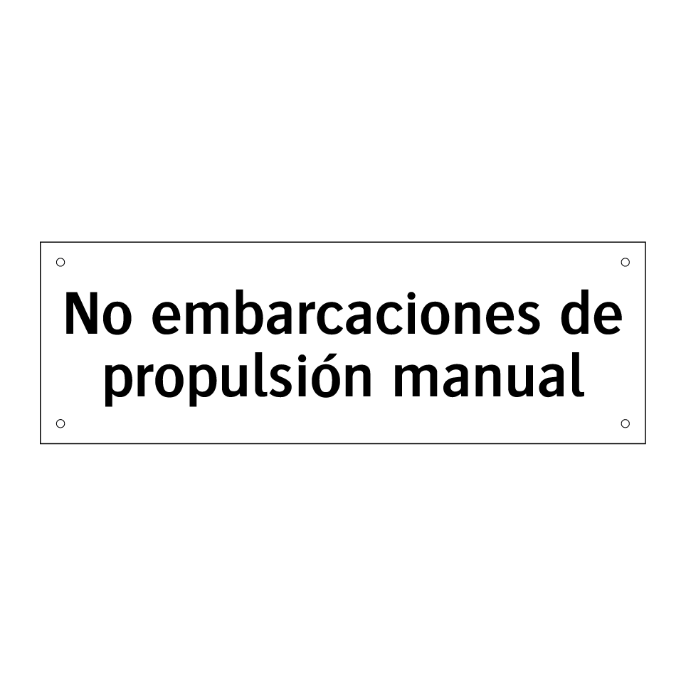 No embarcaciones de propulsión manual