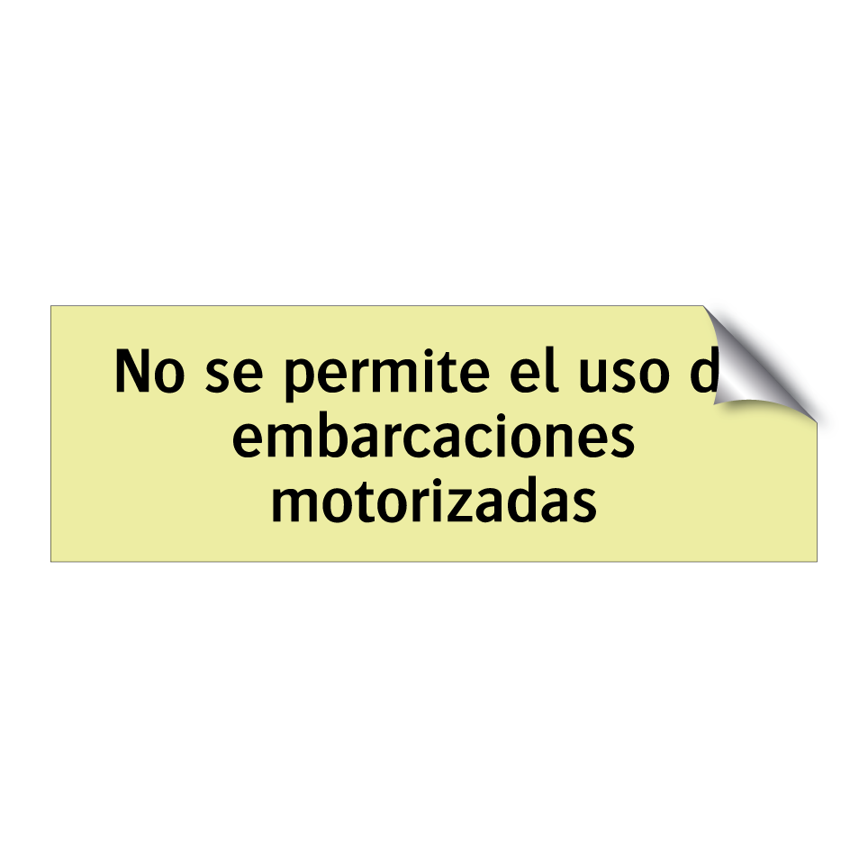 No se permite el uso de embarcaciones motorizadas