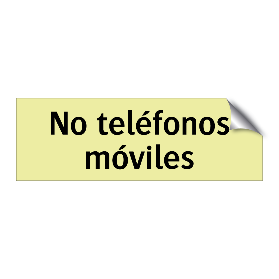 No teléfonos móviles