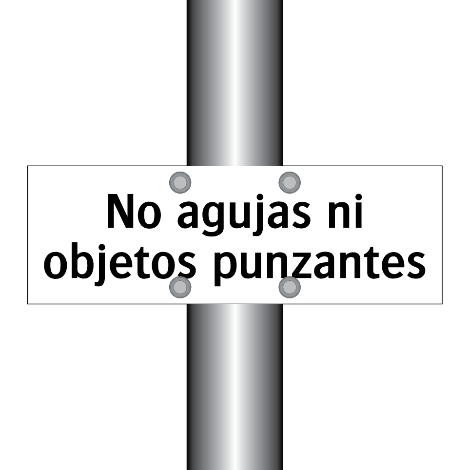 No agujas ni objetos punzantes