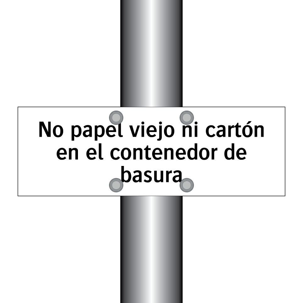 No papel viejo ni cartón en el contenedor de basura