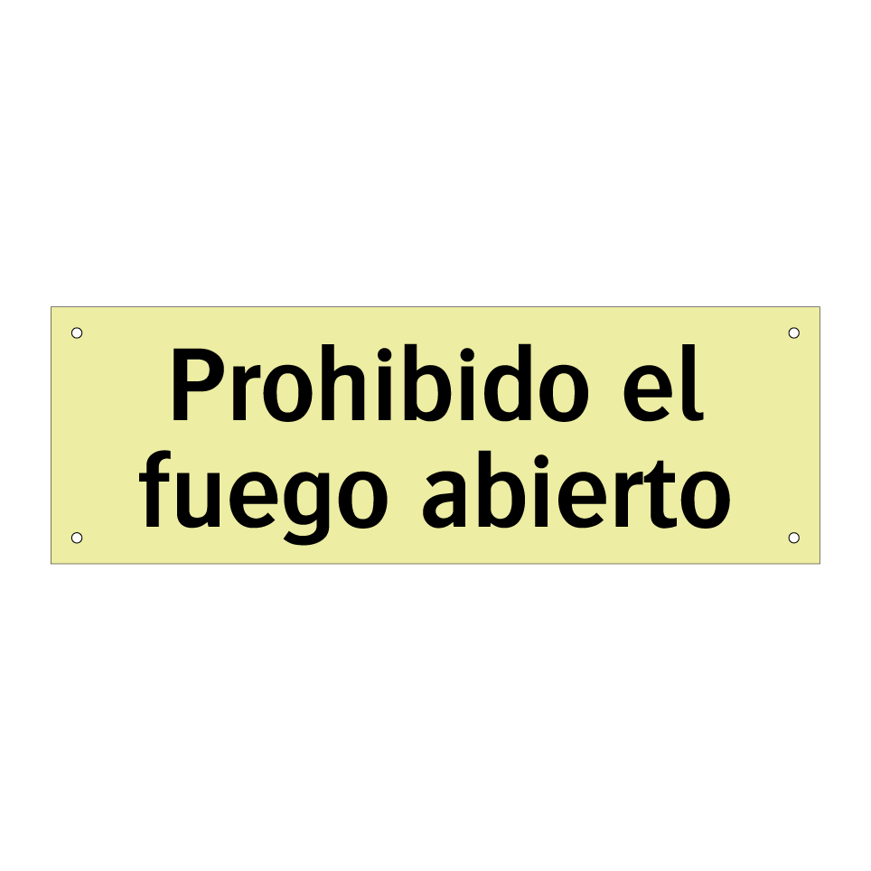 Prohibido el fuego abierto
