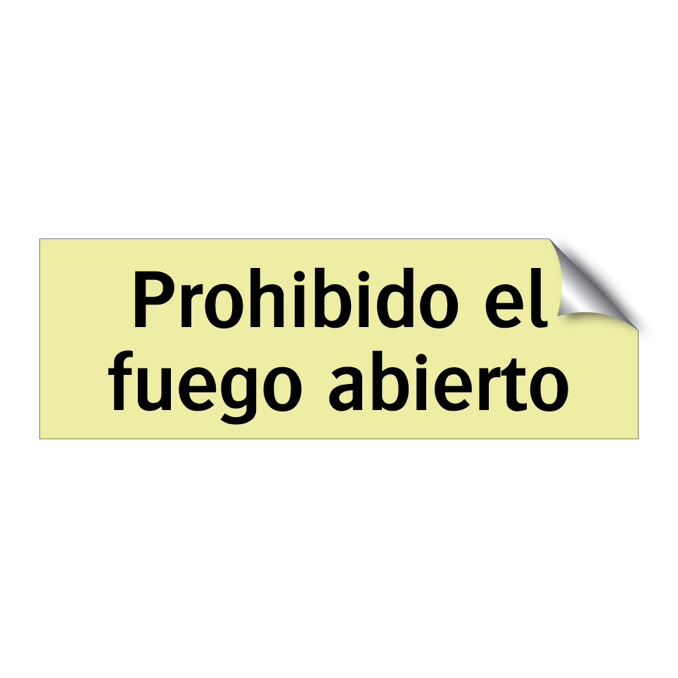 Prohibido el fuego abierto