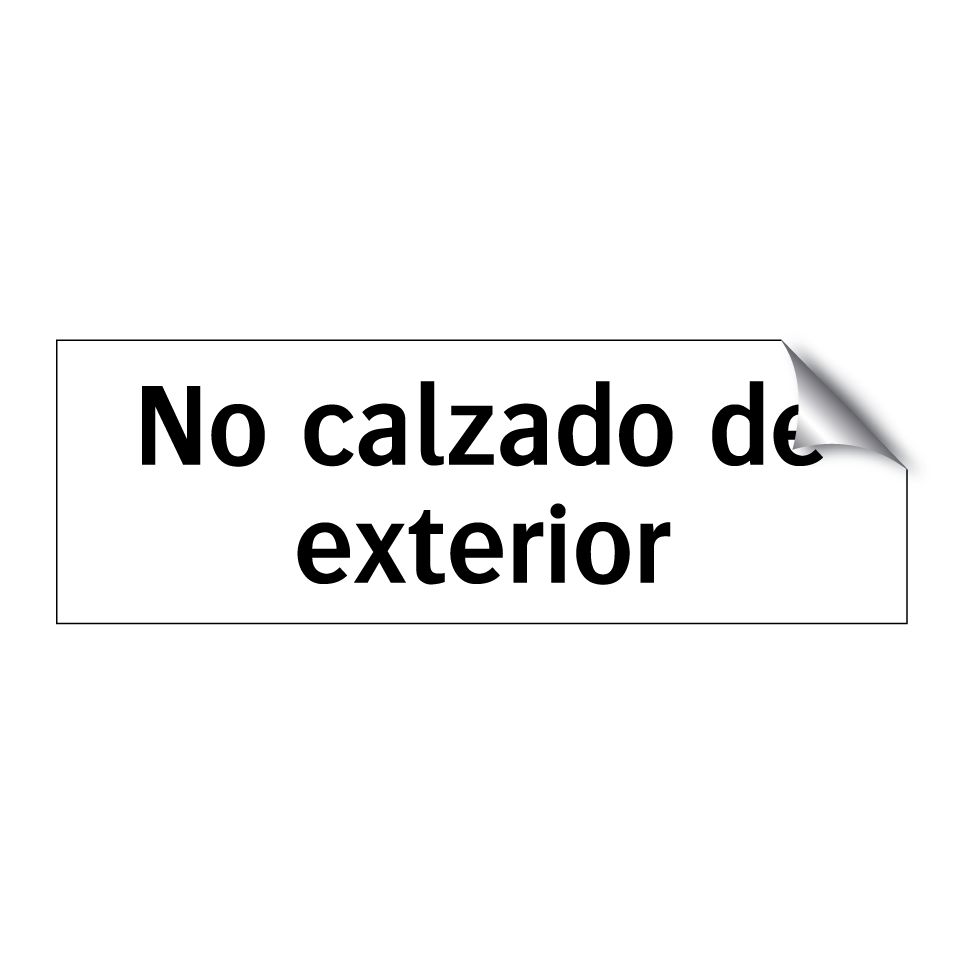 No calzado de exterior