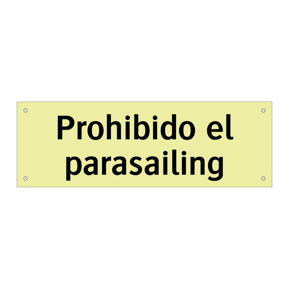 Prohibido el parasailing