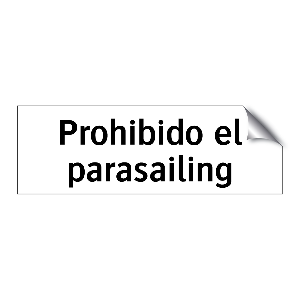 Prohibido el parasailing