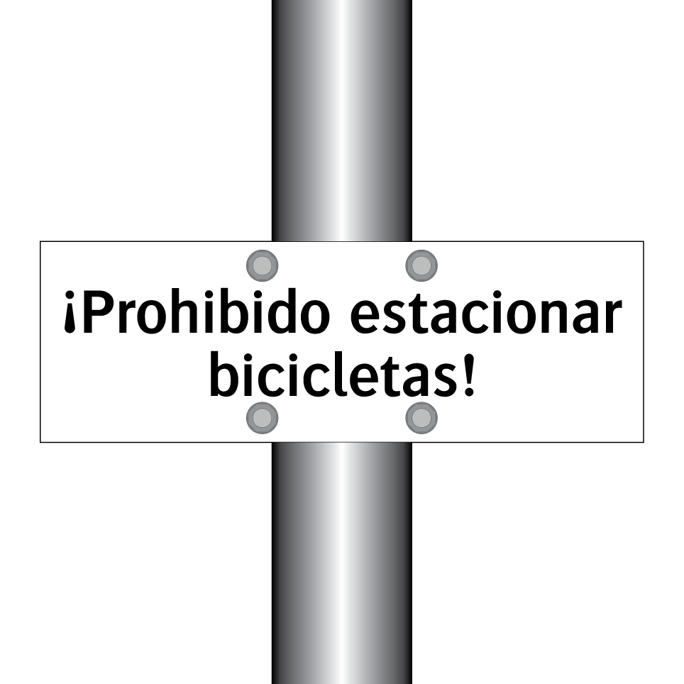 ¡Prohibido estacionar bicicletas!