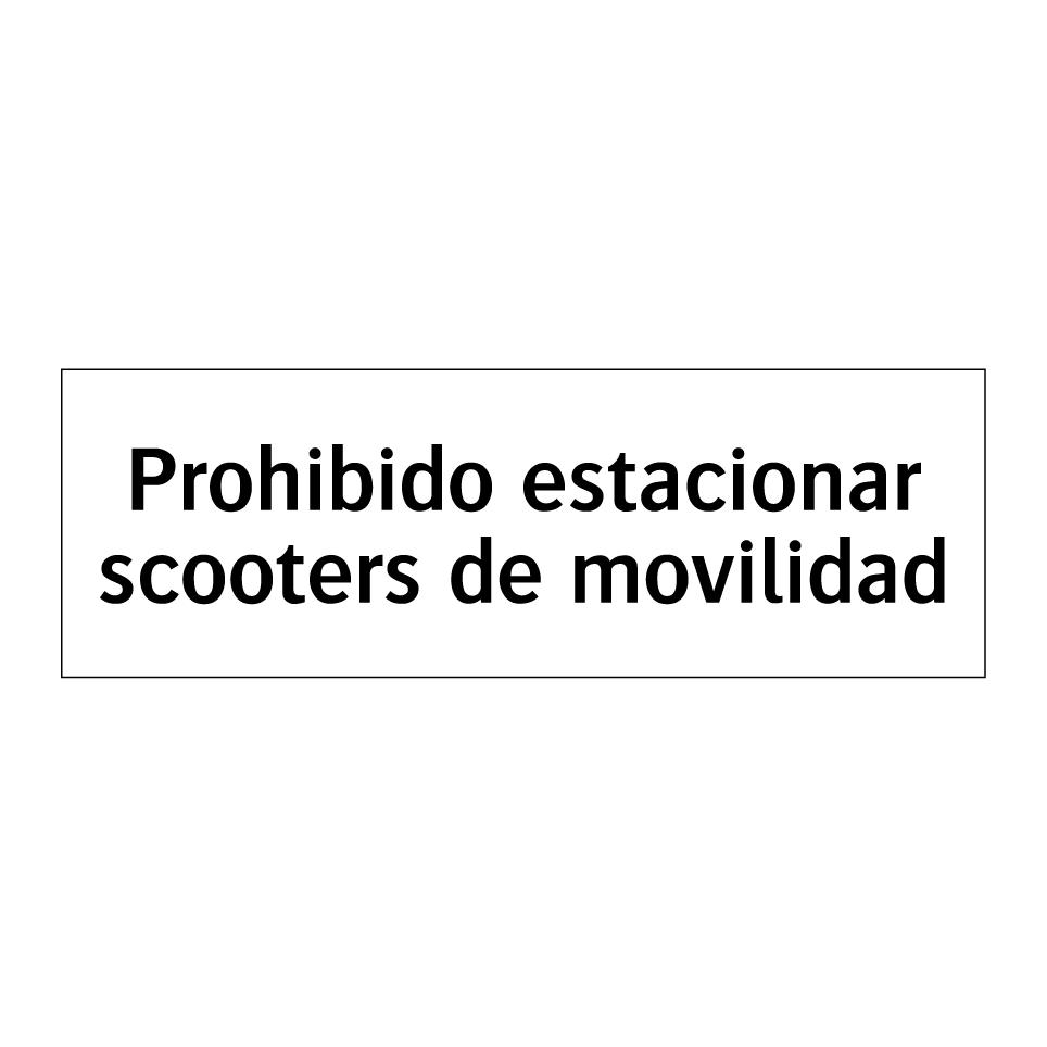 Prohibido estacionar scooters de movilidad