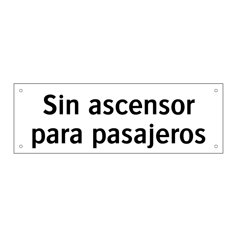 Sin ascensor para pasajeros