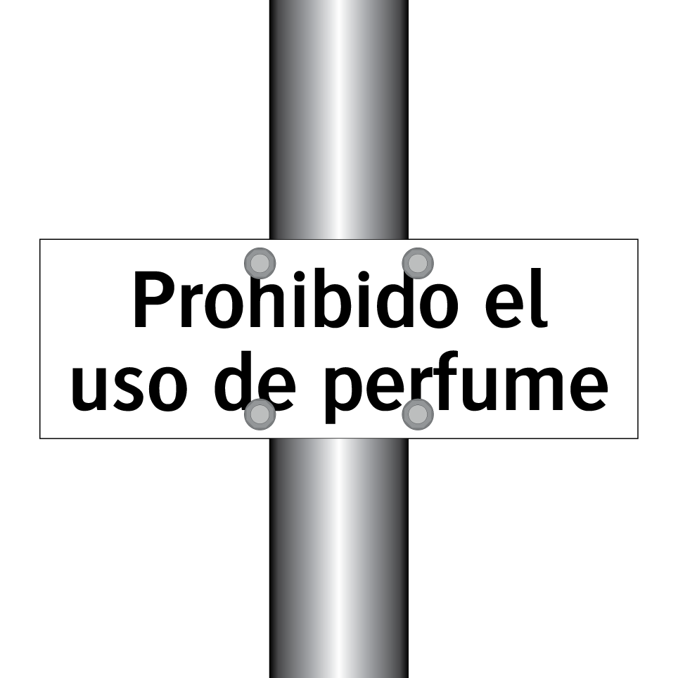Prohibido el uso de perfume