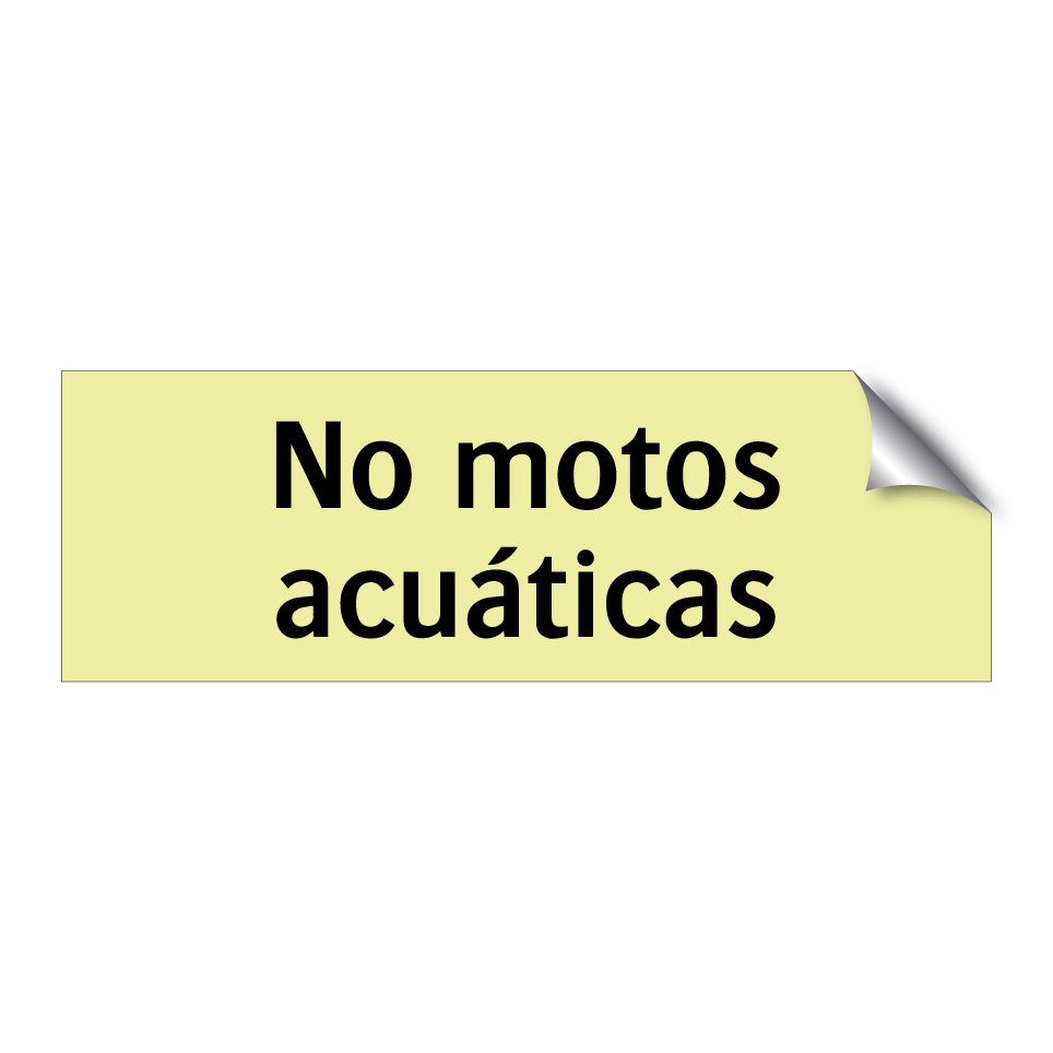 No motos acuáticas