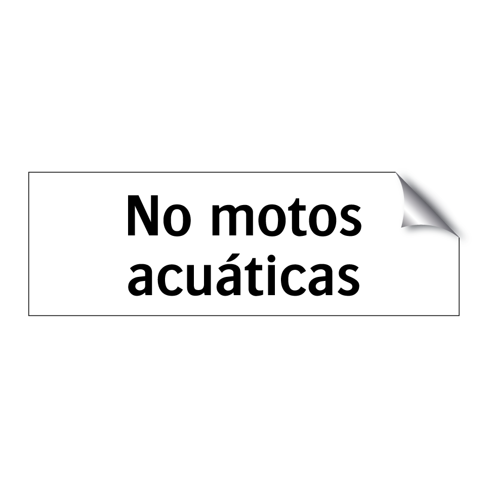 No motos acuáticas