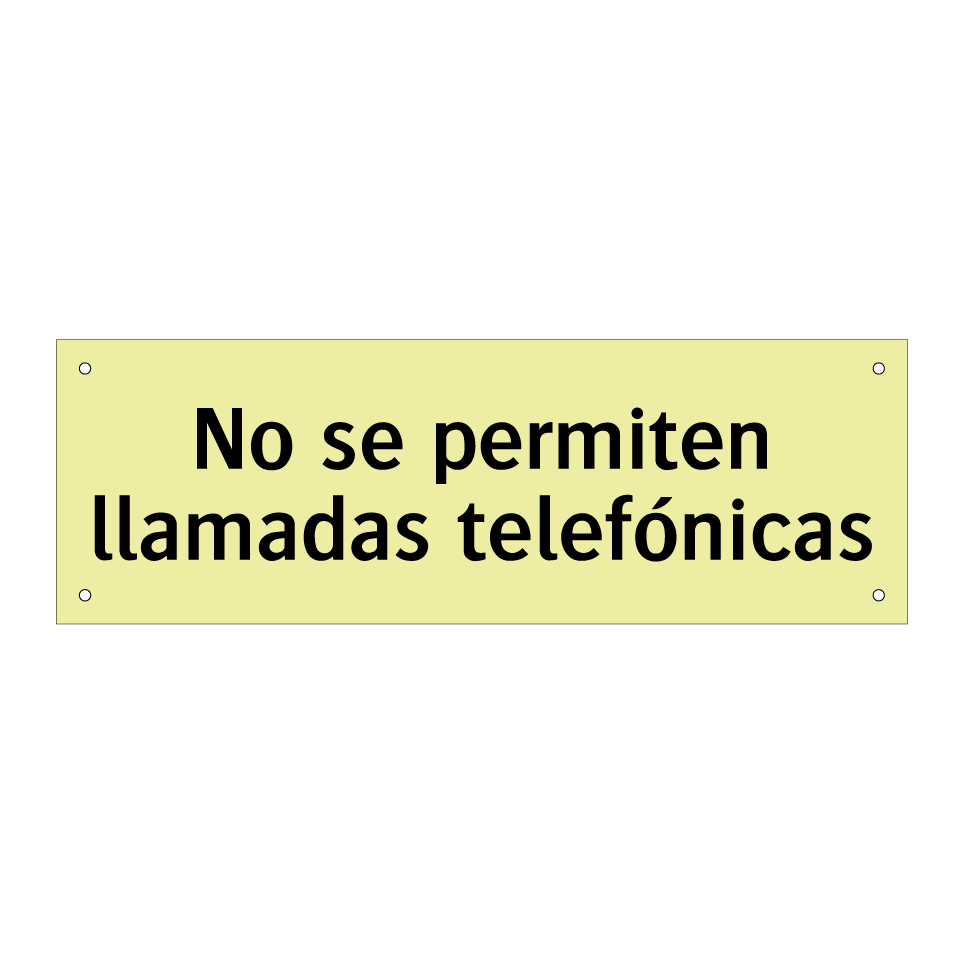 No se permiten llamadas telefónicas