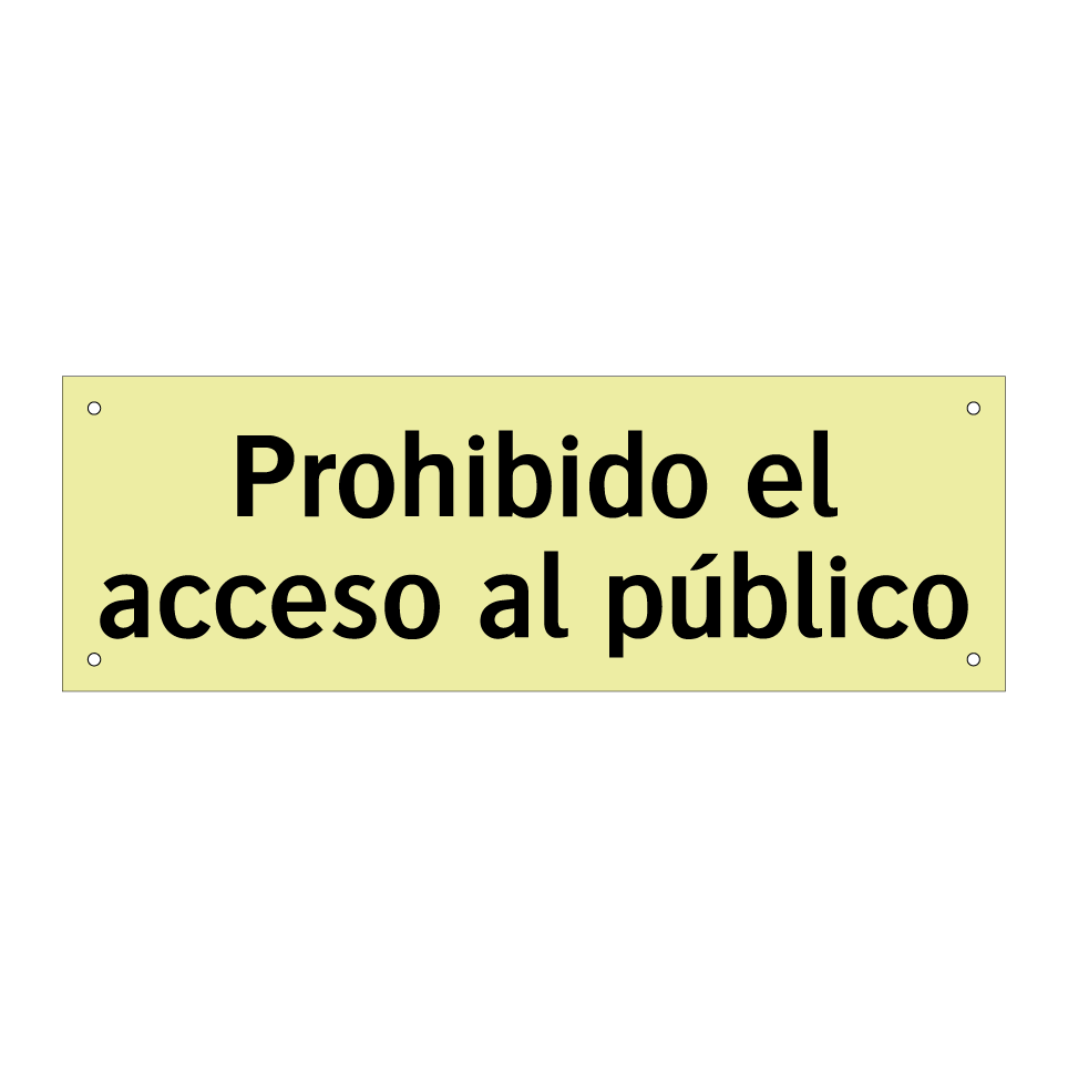Prohibido el acceso al público