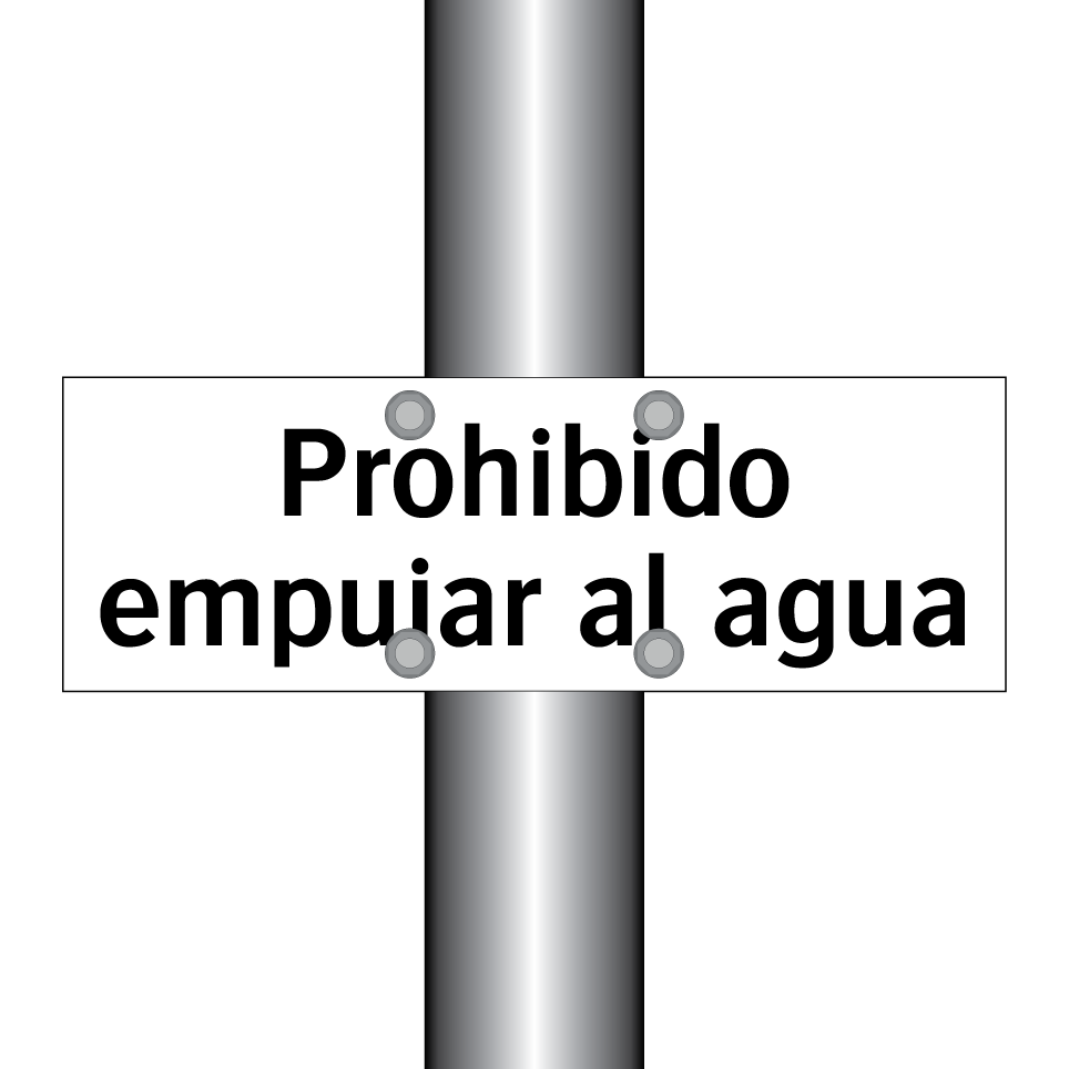 Prohibido empujar al agua