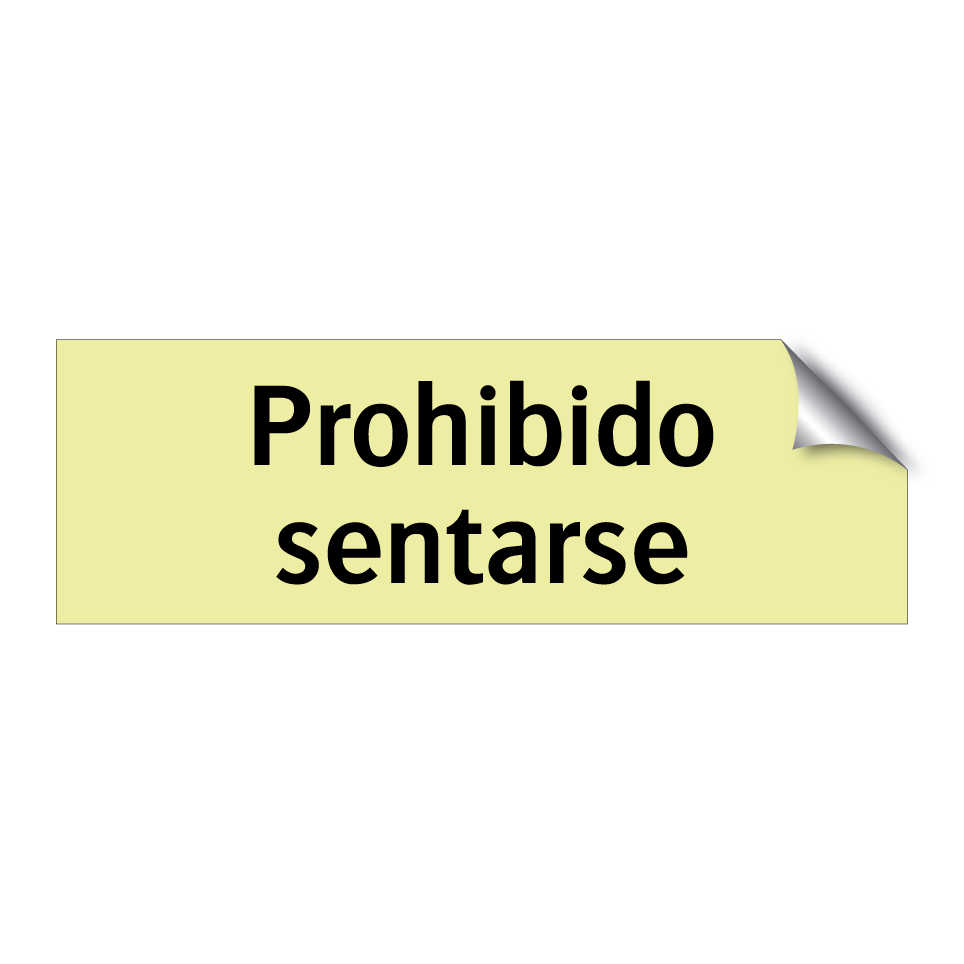 Prohibido sentarse